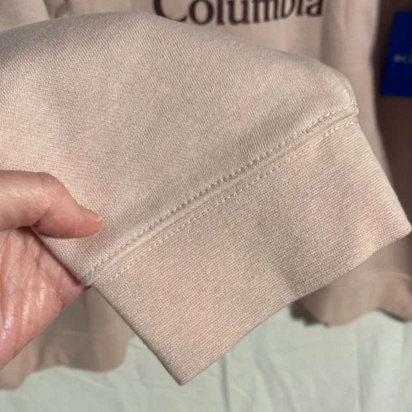 Columbia Trek Graphic Crew Sweatshirt 2X Pastel Blush Pink Nwt New Plus Size - Picture 2 of 7